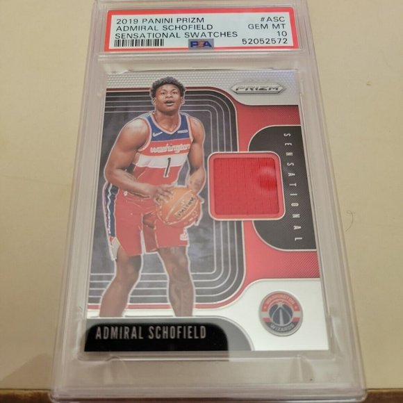 Panini Other - 2019 Panini Prizm Sensational Swatches PSA 10 Jersey Admiral Schofield Rookie RC